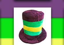 Mardi Gras Velvet Top Hat