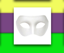 White Venetian Masquerade Mask