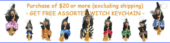 Free Gift - Assorted Witch Keychain